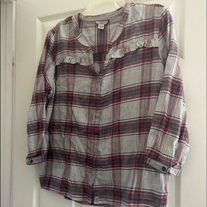 Flannel with small ruffles